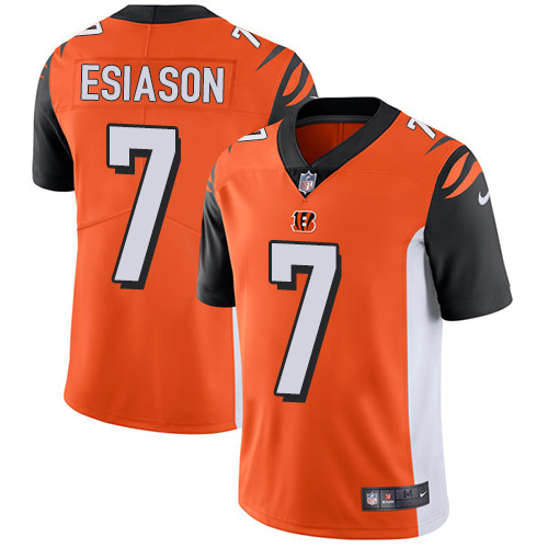 Nike Bengals #7 Boomer Esiason Orange Alternate Youth Stitched NFL Vapor Untouchable Limited Jersey